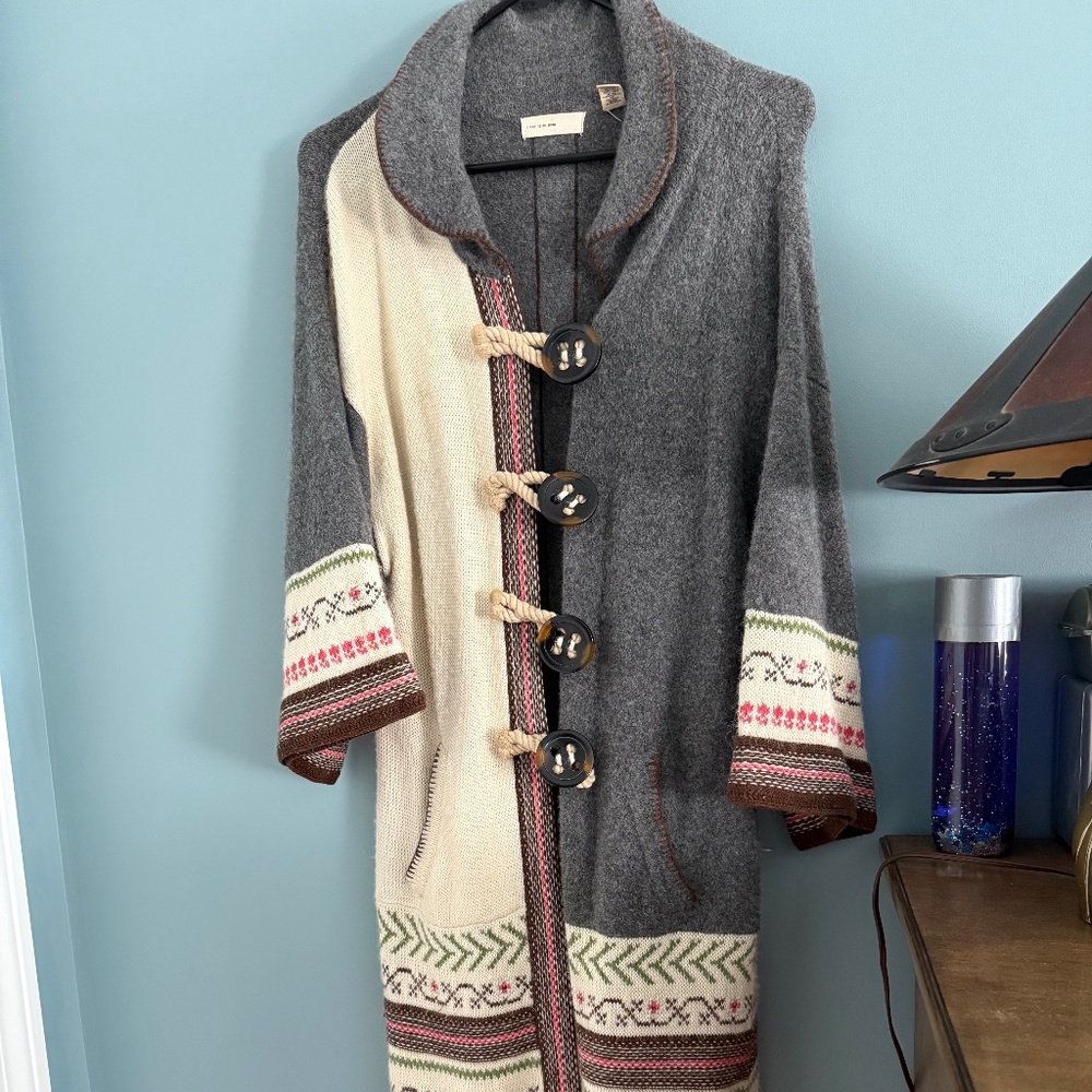 Anthropologie long sweater jacket